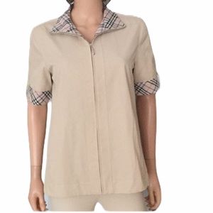 Vintage Pasquier Khaki Beige Plaid Jacket | Size L